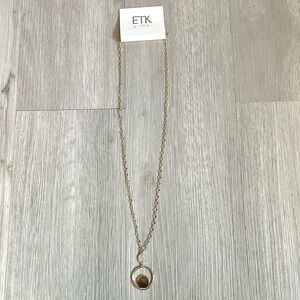 ETK Ettika Sparkly Gold Pendant Necklace